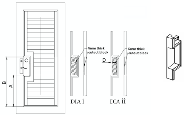 French Door Cut Out – Rectangular