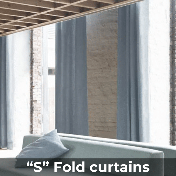 “S” Fold curtains