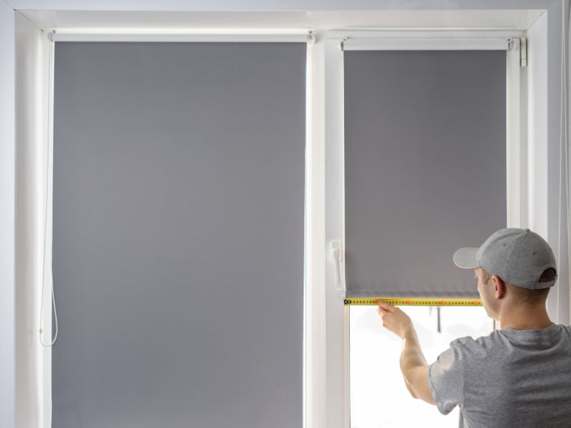 Window Condensation Melbourne living room with roller blinds